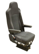 ISRI 6832 Bus Driver Seat with Dual Arms and 3-Point Belt in Black Cloth (P/N: 6832/872 NTS)