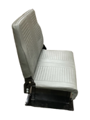 Double Foldaway Bench – Curbside in Grey Vinyl for Wheelwell Mount in Minivan Conversions