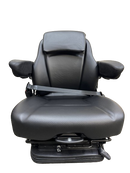 Sears 5545 Series Air Suspension Equipment Seat in Black Vinyl w/Belt, OPS & 12V Compressor