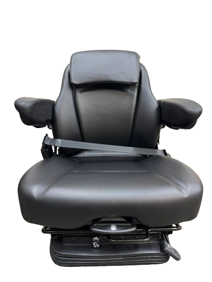 Sears 5545 Series Air Suspension Equipment Seat in Black Vinyl w/Belt, OPS & 12V Compressor