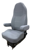 Seats Inc Heritage Silver Seat – Grey Tuff Cloth, Dual Armrests - P/N: 189800FA635