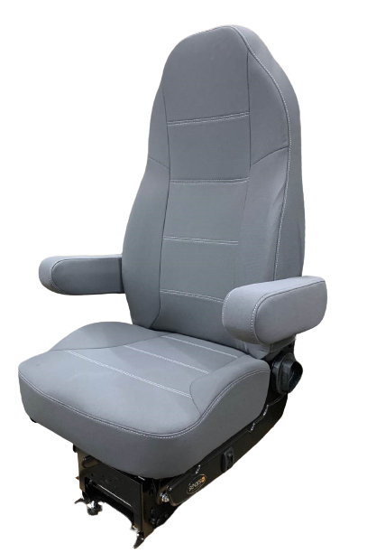 Seats Inc Heritage Silver Seat – Grey Tuff Cloth, Dual Armrests