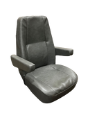 T900F Mid Back Upper Only – Grey Vinyl with Dual Armrests – P/N: 1210119-546