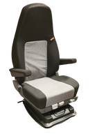 ISRI 5030/880 Deluxe Truck Seat in Black and Gray Cloth with Dual Arms P/N: 86772-13