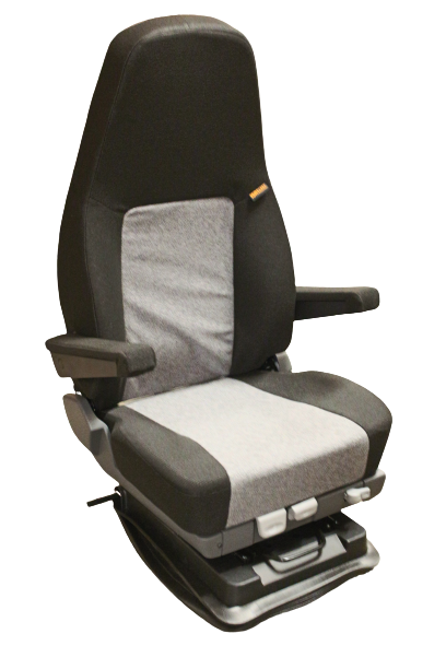 ISRI 5030/880 Deluxe Truck Seat in Black and Gray Cloth with Dual Arms P/N: 86772-13