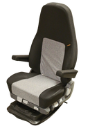 ISRI 5030/880 Deluxe Truck Seat in Black and Gray Cloth with Dual Arms P/N: 86772-13