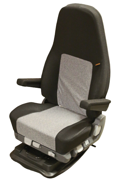 ISRI 5030/880 Deluxe Truck Seat in Black and Gray Cloth with Dual Arms P/N: 86772-13