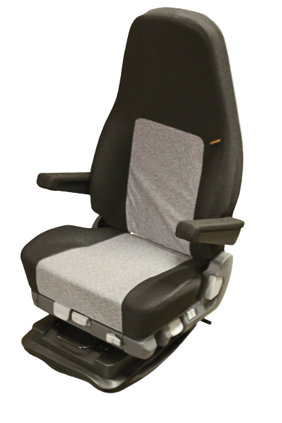 ISRI 5030/880 Deluxe Truck Seat in Black and Gray Cloth with Dual Arms