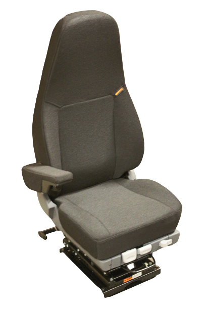 ISRI 5030/880 Deluxe Narrow Truck Seat in Black Mordura with RH Arm with Mack Plate