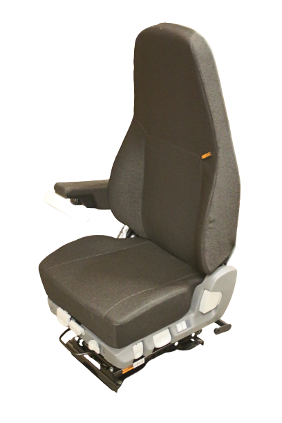 ISRI 5030/880 Deluxe Narrow Truck Seat in Black Mordura with RH Arm with Mack Plate