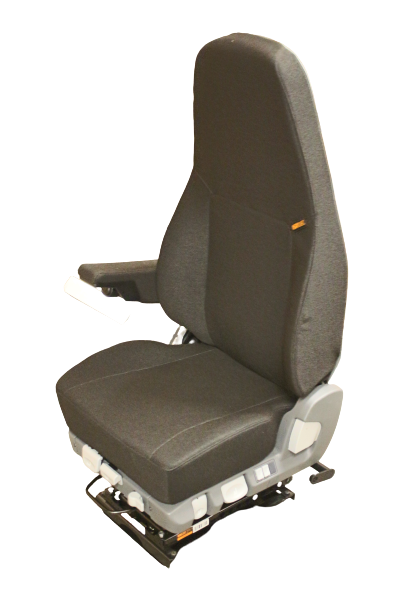 ISRI 5030/880 Deluxe Narrow Truck Seat in Black Mordura with RH Arm (w/Mack Plate)