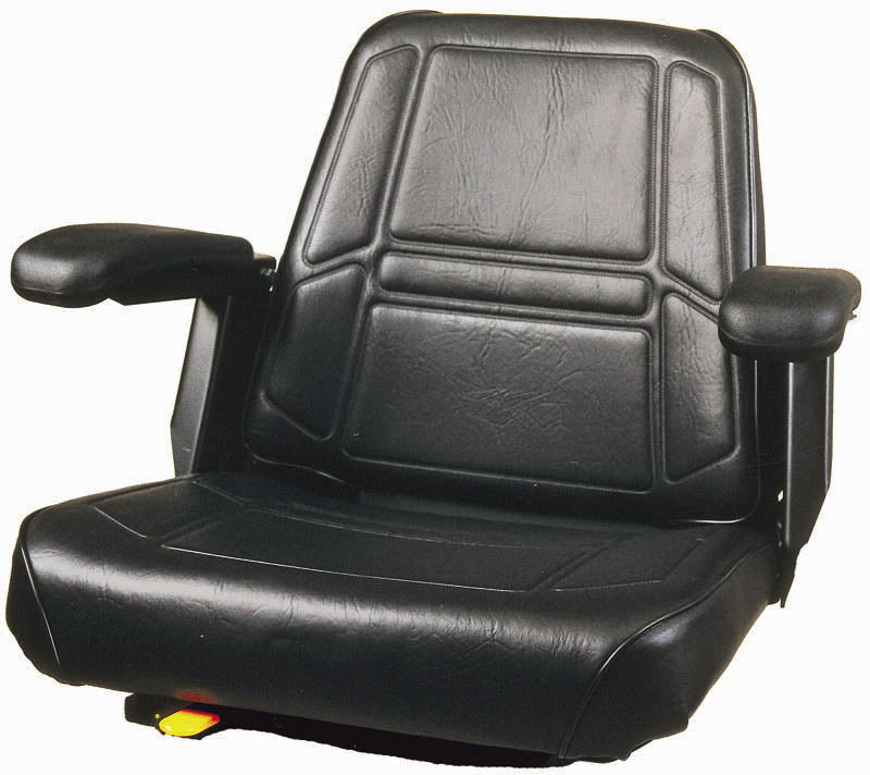 Seats Inc 907 Heavy Equipment Seat - Black Vinyl with Armrests