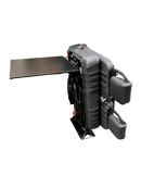 GO ES Double 3PT Foldaway with Folding Table – Street Side w/ Plastic Non-Upholstered Headrest in Black Vinyl w/ CRS Hooks