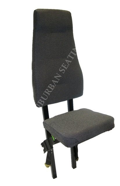 Jump Seat 03 - Step Van Seat in Gray Cloth