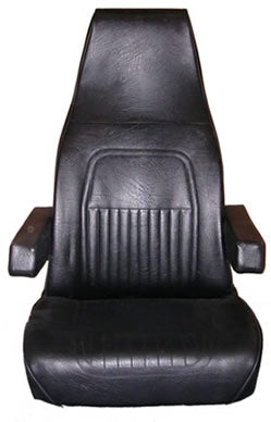 LTD High Back Universal Seat in Black Vinyl with Dual Arms