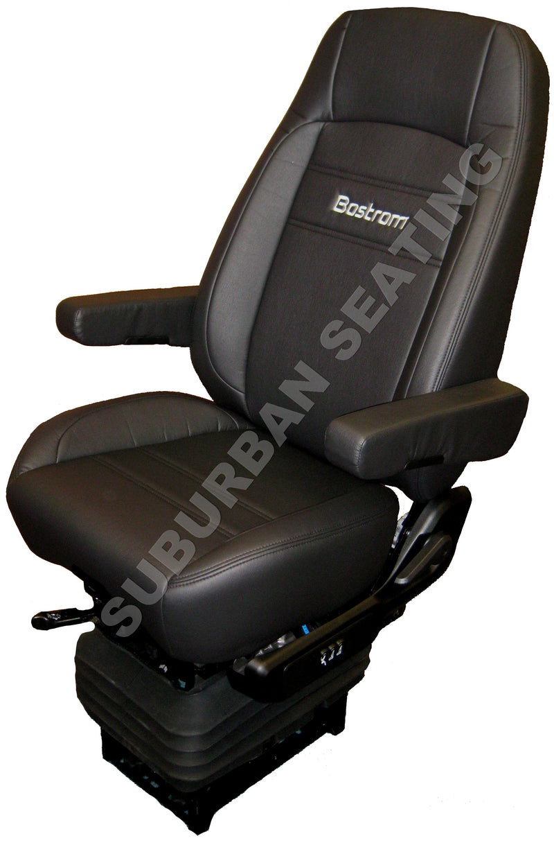 Bostrom Pro Ride Truck Seat in Black Ultra-leather with Dual Arms