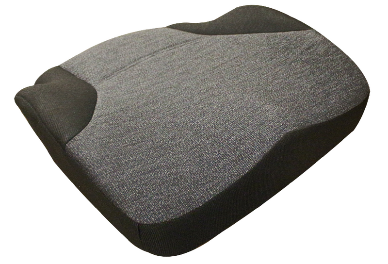 National 21" Wide Replacement Truck Seat Cushion in Black & Charcoal Mordura Cloth with Bolsters