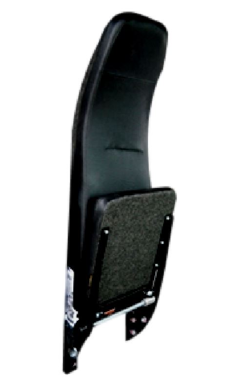 Jump Seat 05 - Shield Step Van Seat in Black Vinyl with Utilimaster Mounting Pattern