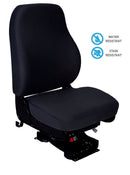 National Refuse Truck Seat Mid Back in Water & Stain Resistant Black Cloth (PN: 40233.075)