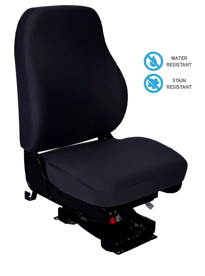 National Refuse Truck Seat Mid Back with in Water & Stain Resistant Black Cloth