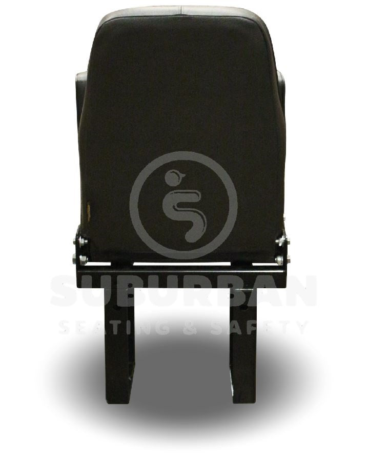 Jump Seat 09 - Floor Mounted Flip-Up Seat with 2 Point Seat Belt in Gray Vinyl