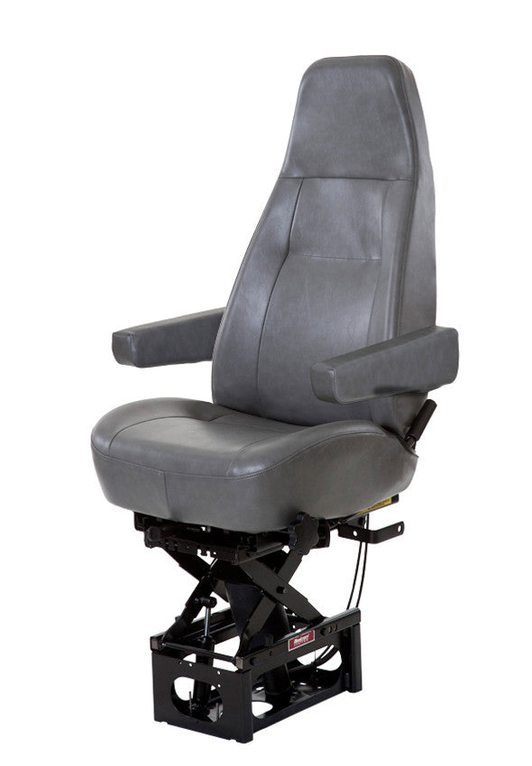 Bostrom T915 High Back Truck Seat in Gray Vinyl with Dual Arms