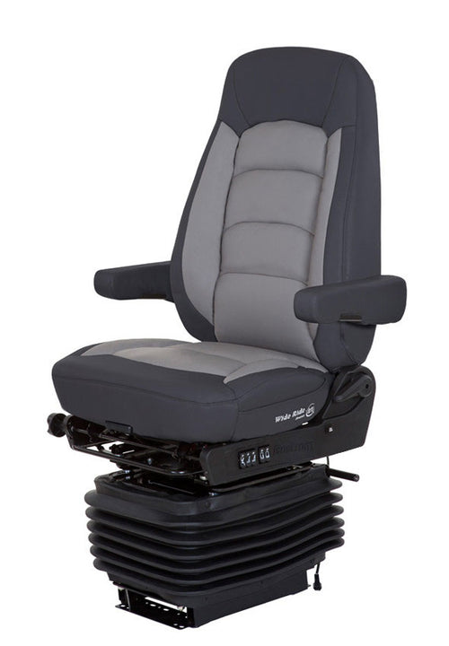 Bostrom Wide Ride+Serta High Back Truck Seat in Black/Gray