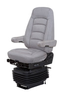 Bostrom Wide Ride+Serta® High Back Truck Seat in Gray Titan Cloth with Dual Arms PN 5300001-K86