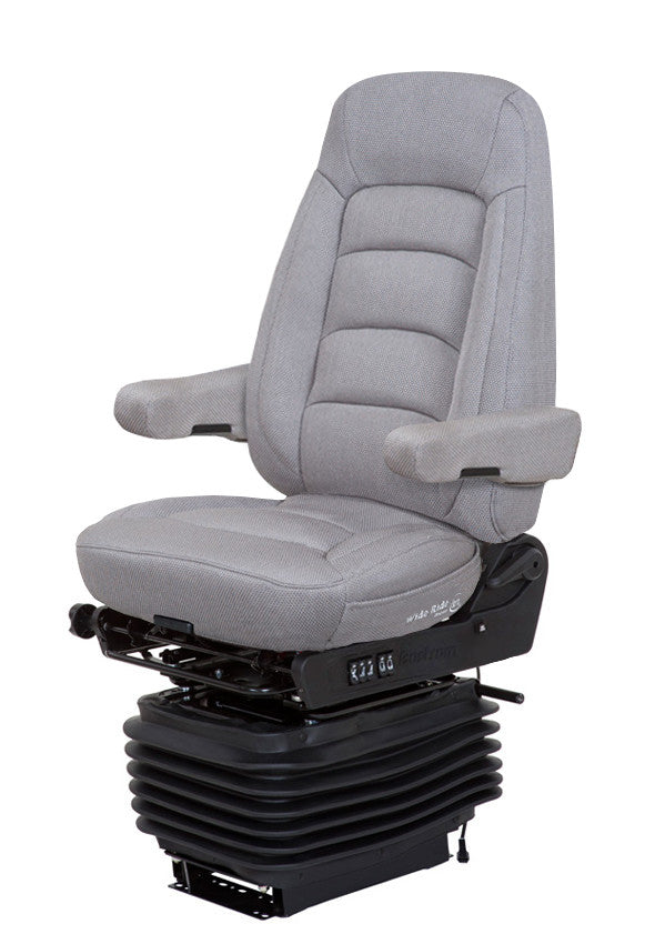 Bostrom Wide Ride+Serta® High Back Truck Seat in Gray Titan Cloth with Dual Arms
