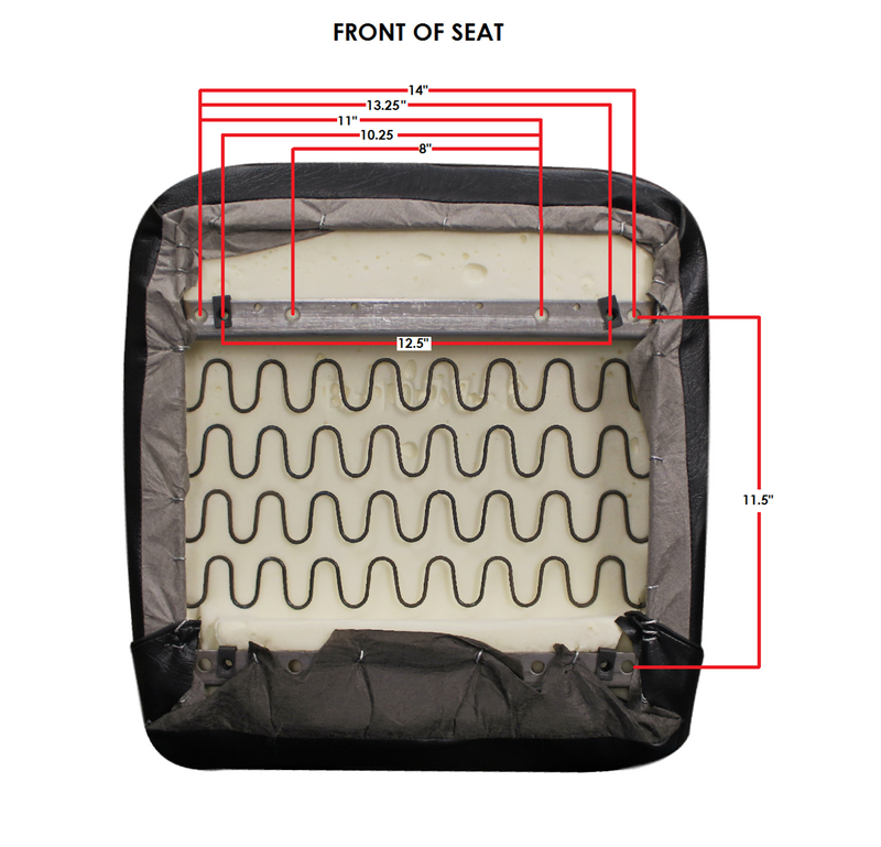Traveler Mid Back Step Van Seat in Black Vinyl