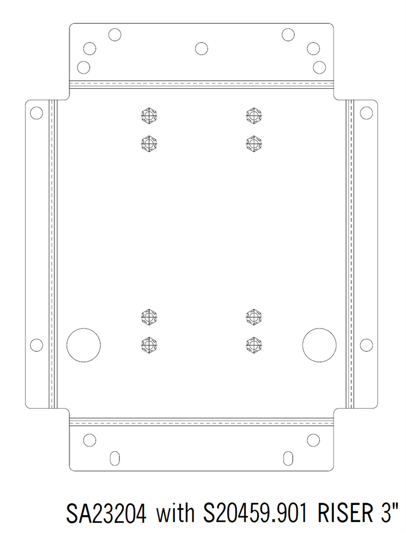 Volvo VN Adapter Bracket & Riser for Sears Elite 80 & Atlas II Series Seats