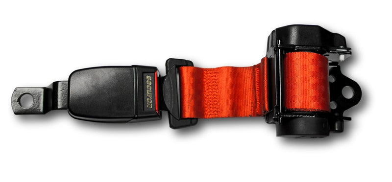 Grammer MSG65 Retractable 2-Point Seatbelt Kit - Orange – P/N 1246866