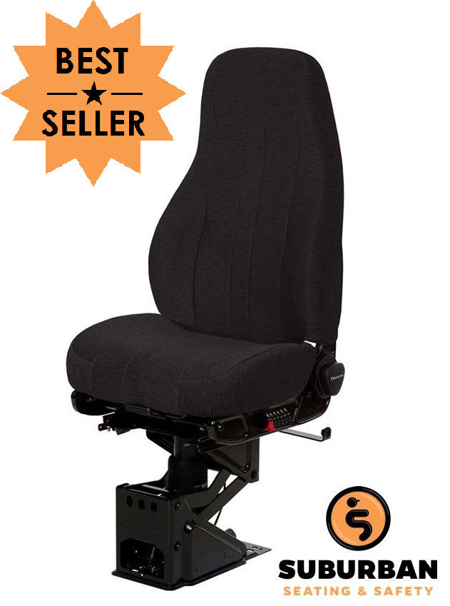 National Standard Plus (compare to Captain Series) in Black Mordura Cloth with Triple Chamber Air Lumbar & Air Bolsters