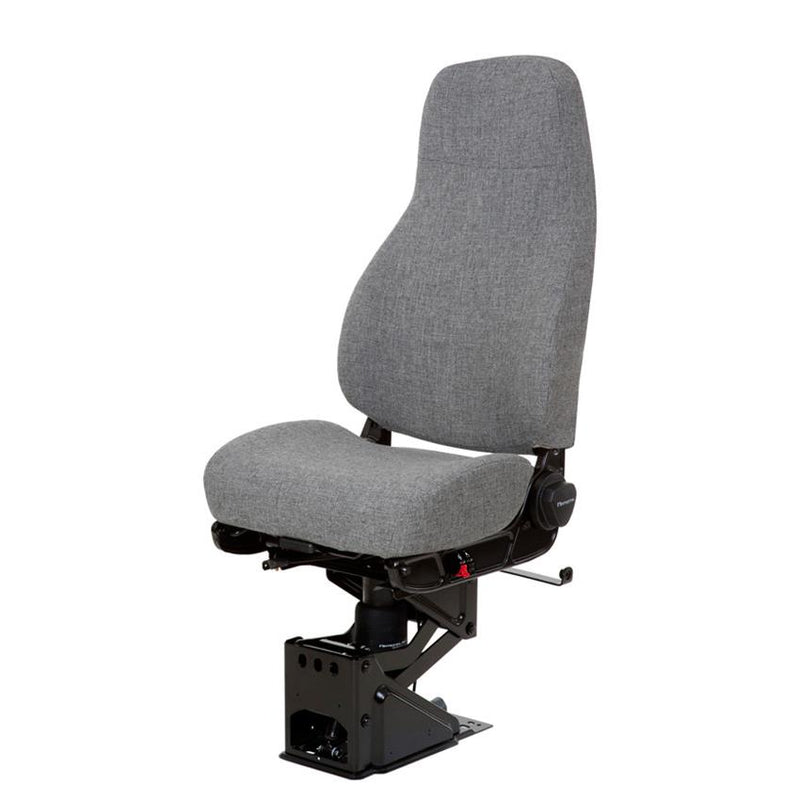 National High Back Static Seat with Height Adjustment in Gray Forever Cloth