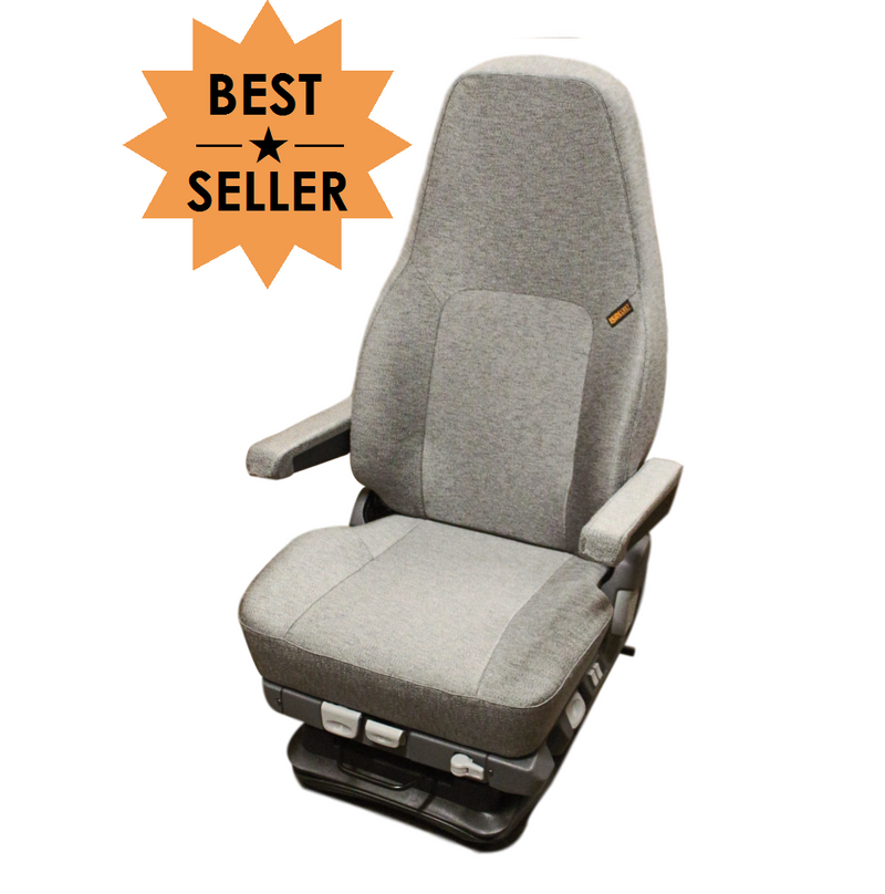 ISRI 5030/880 Deluxe Truck Seat in Gray Cloth with Dual Arms