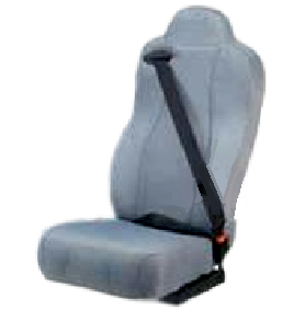 AbiliTrax 3PT Seat in Gray Vinyl for use with CamLock Legs (Non-Flip Seat)