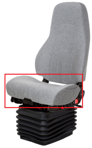 National 23 Wide Replacement Truck Seat Cushion in Gray Mordura
