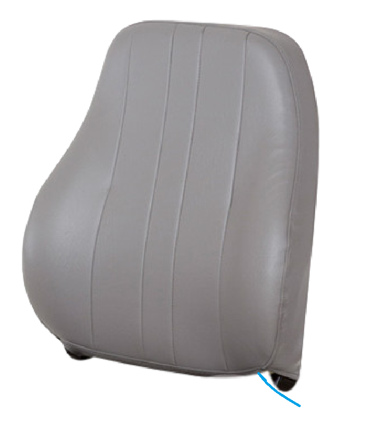 National Captain Replacement Mid Backrest Cushion Assembly in Gray Vinyl - P/N: 51181500Q0
