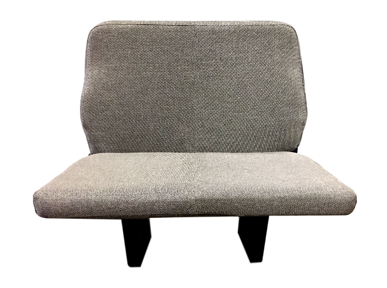 Double Feather Handi Flip Bus Seat in Charcoal Olefin Cloth