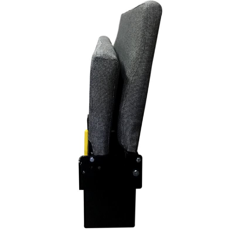 Double Feather Handi Flip Bus Seat in Charcoal Olefin Cloth