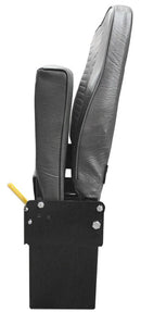 Double Feather Handi-Flip Bus Seat in Gray Vinyl w/ Lap Seatbelts