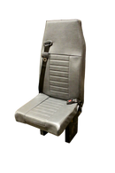 Floor Mounted Flip-Up Seat with 3 Point Seat Belt in Gray Vinyl