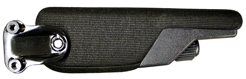 ISRI 5030 Series Replacement Wide Armrest in Black Mordura Cloth - Left Hand (P/N: 943649-01)