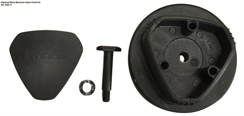 National Black Backrest Adjust Knob Kit  (SK-1025-11)