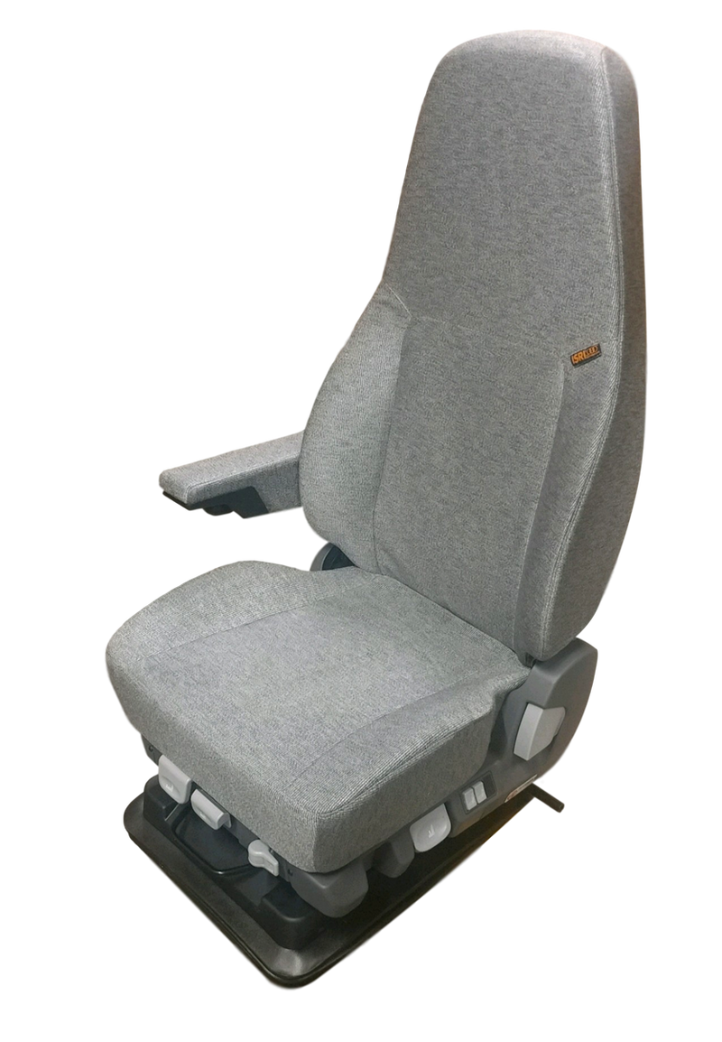 ISRI 5030/880 Deluxe Narrow Truck Seat in Gray Cloth with Right Hand Arm