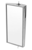 MotoMirror Aero Style Heated & Motorized Truck Mirror - Driver Side with Light, No Harness – Stainless Steel PN L8-6401