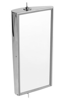 MotoMirror Aero Style Heated & Motorized Truck Mirror - Passenger Side with Light, No Harness – Stainless Steel PN L8-6400