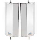 MotoMirror Traditional Driver & Passenger Heated Truck Mirrors with Switch & Harness – Stainless Steel PN 7-2366