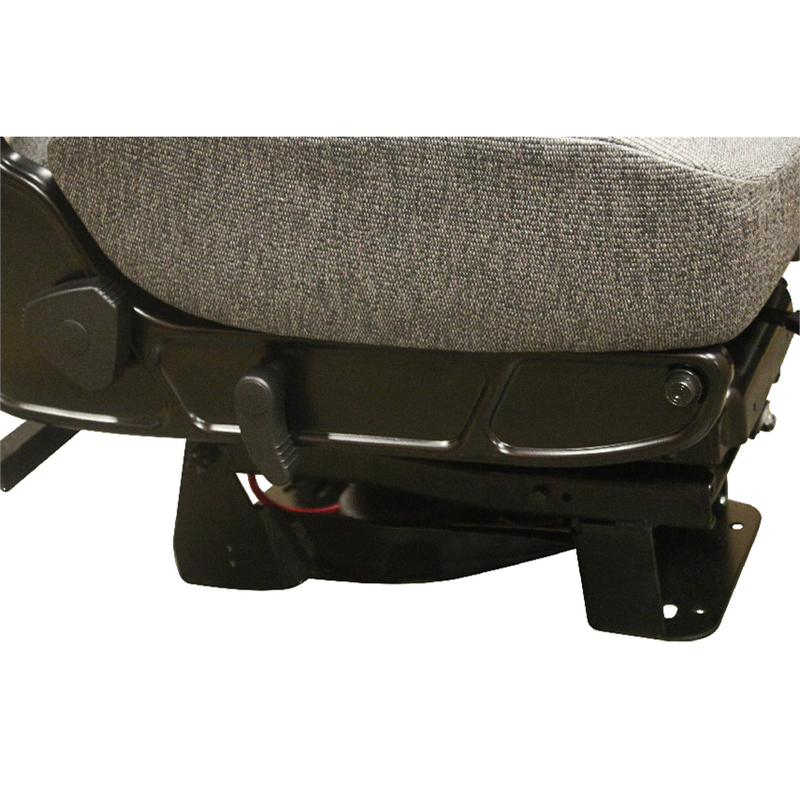 National P3 Truck Seat – Gray Cloth with Triple Air Lumbar, Right Arm, & International Plate