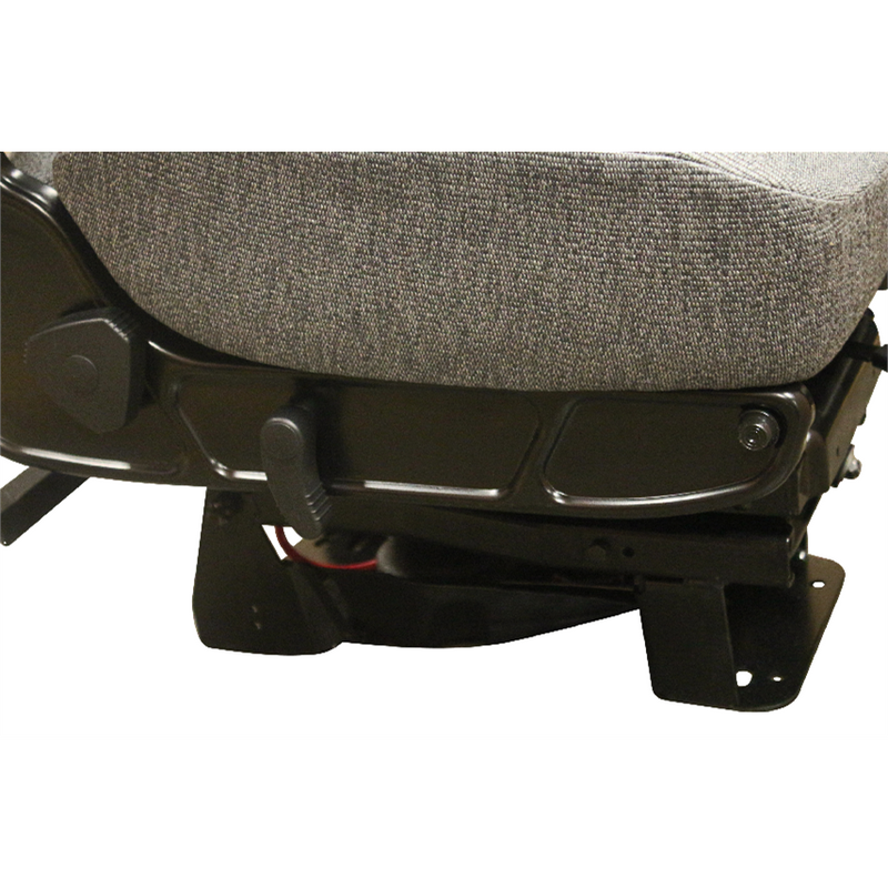 National P3 Truck Seat in Gray Cloth with Triple Air Lumbar, Right Arm, & International Plate